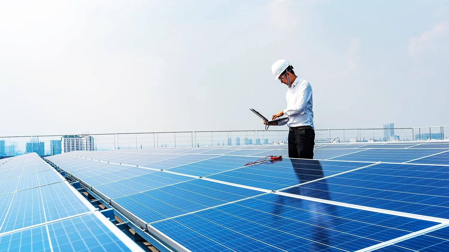 Photovoltaikanlage auf einem Gewerbedach